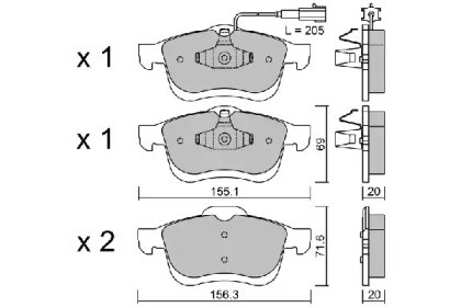 Комплект тормозных колодок (AISIN: BPFI-1027)